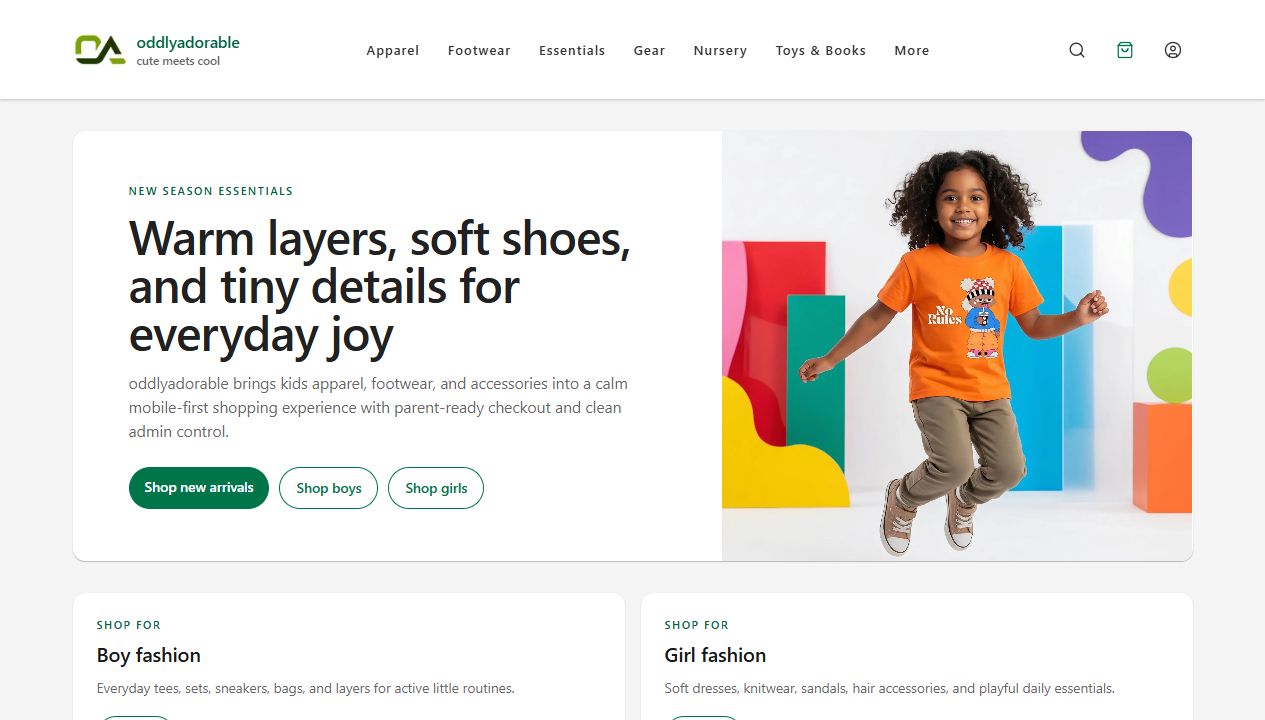 oddlyadorable website preview